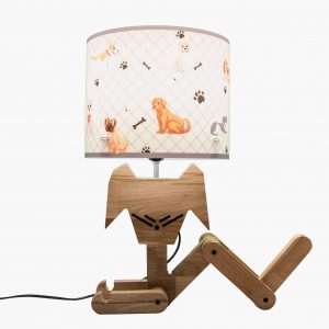 AtelierNovus Gece Lambası & Masa Lambası Ahşap Köpek Tasarımlı Çok Fonksiyonlu